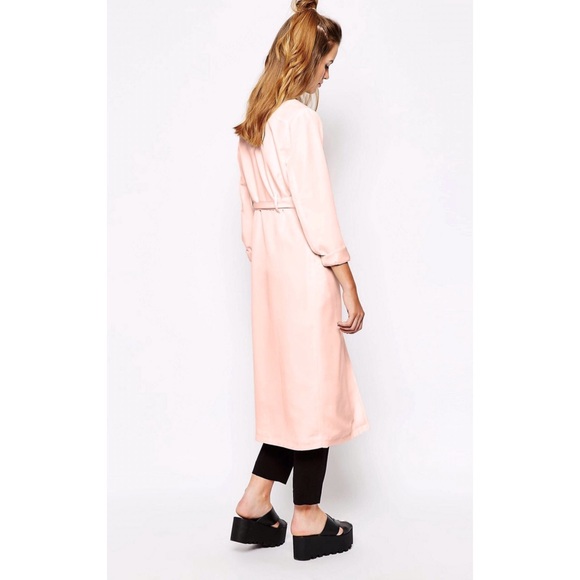 ASOS | First and I Lightweight Pink Trench Coat - Picture 2 of 3